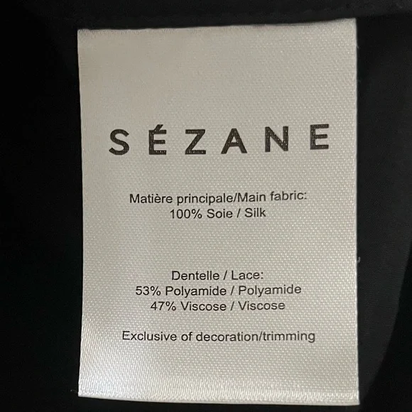 Sézane Adeline Blouse in Noir, FR Size 40 (US 8) - Picture 6 of 15